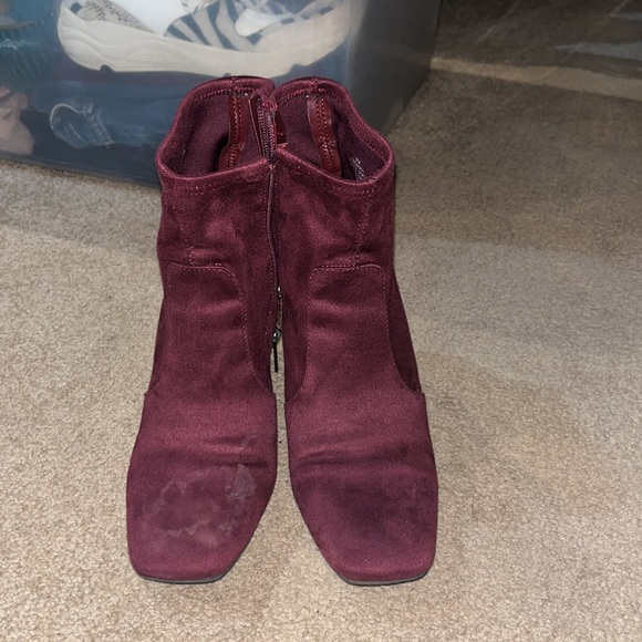 Unida maroon size 9 heeled booties - Picture 6 of 6